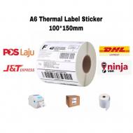 ӡֽ THERMAL PRINTER LABEL STICKER PAPER A6 SIZE 100mm*150mm*350pcs per roll ֽͲ